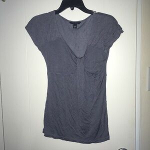 Banana Republic purple lace shoulder v-neck shirt
